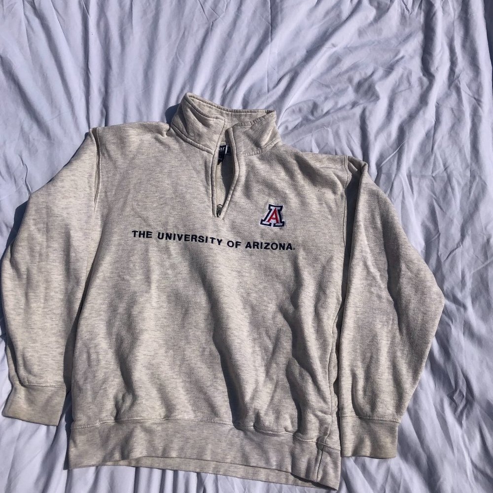 Tan University of Arizona Half Zip Up